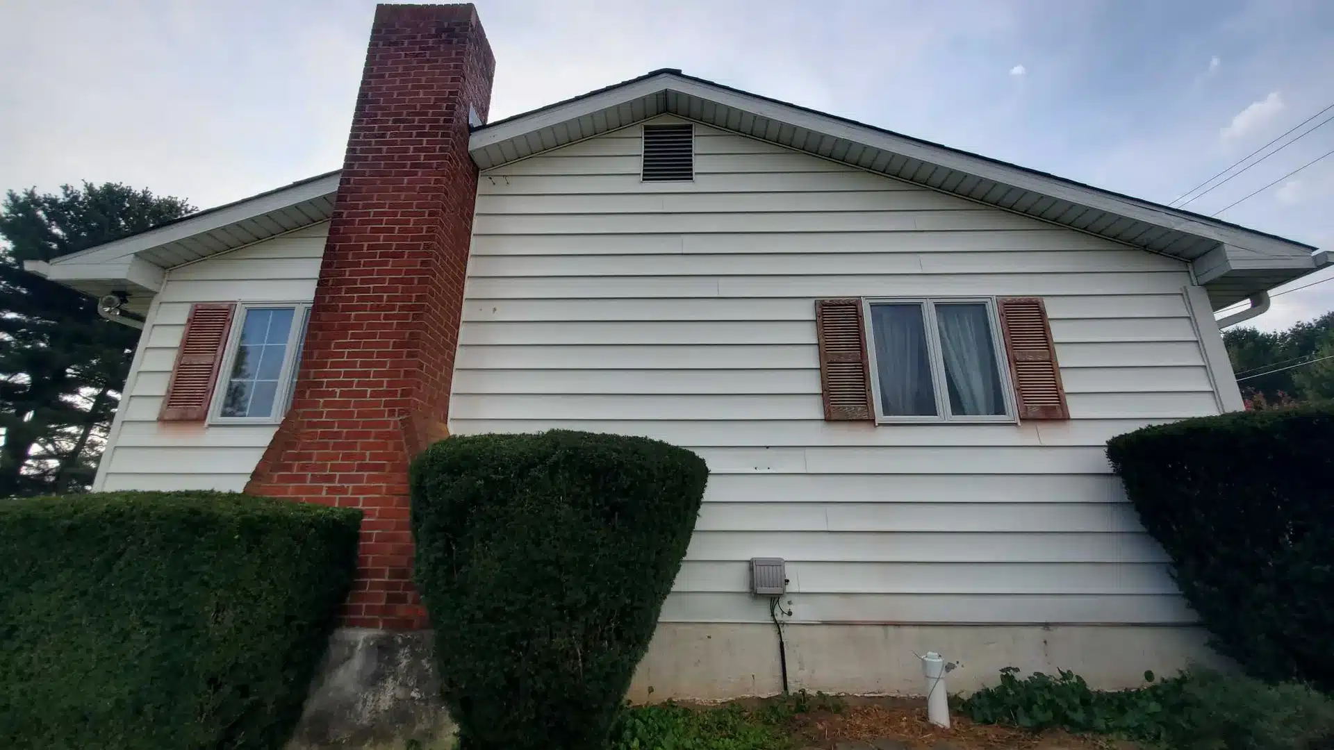 House siding after cleaning